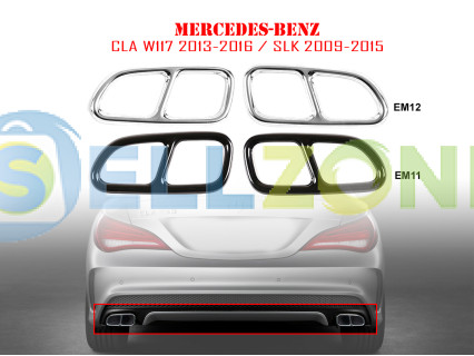 Διπλές μεταλλικές ακροφυσιές εξατμισης για Mercedes CLA W117 SLK - EM11/EM12